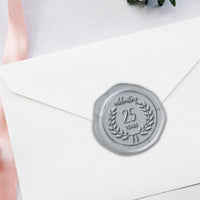 25th Anniversary Hand Pressed Adhesive Wax Seals #5020 - 25PNS - Nostalgic Impressions