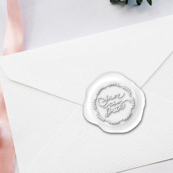 Save the Date Hand Pressed Adhesive Wax Seals #5027PNS - Nostalgic Impressions
