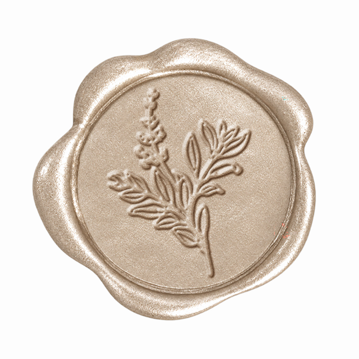 Botanical Sage Hand Pressed Wedding Motif Adhesive Wax Seals #5052