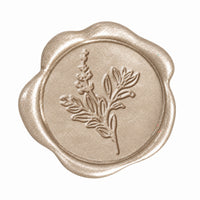 Botanical Sage Hand Pressed Wedding Motif Adhesive Wax Seals #5052
