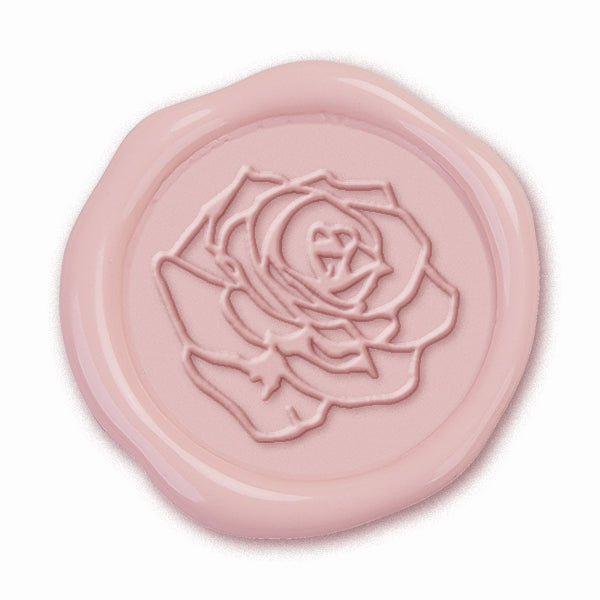 Vintage Rose Hand Pressed Wedding Motif Adhesive Wax Seals #5062