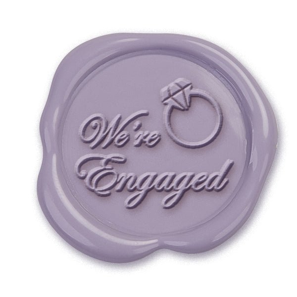 We're Engaged Hand Pressed Adhesive Wax Seals #5068PNS - Nostalgic Impressions