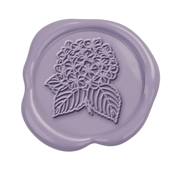 Hydrangea Hand Pressed Adhesive Wax Seals #5156PNS - Nostalgic Impressions