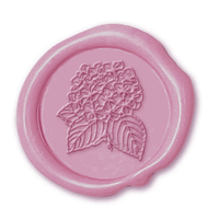 Hydrangea Adhesive Wax Seal Stickers for Envelopes and Invitations (25-Pack)