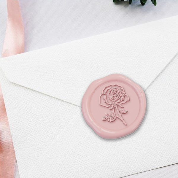 Rose Hand Pressed Wedding Motif Adhesive Wax Seals #5158 - Nostalgic Impressions