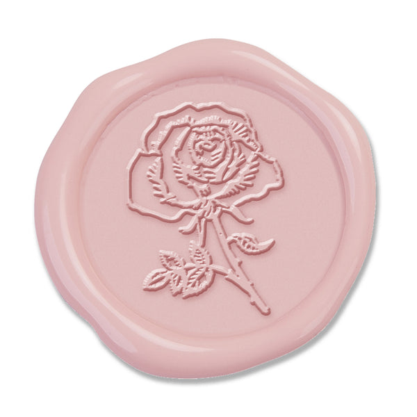 Rose Hand Pressed Wedding Motif Adhesive Wax Seals #5158 - Nostalgic Impressions