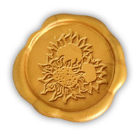 Sunflowers Hand Pressed Adhesive Wax Seals #5164PNS - Nostalgic Impressions