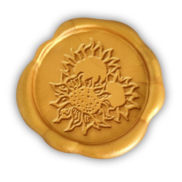 Sunflowers Hand Pressed Adhesive Wax Seals #5164PNS - Nostalgic Impressions
