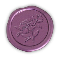 Peony Wax Seal Stamp #5172- USA Handcrafted