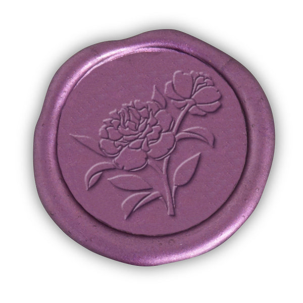 Peony Wax Seal Stamp #5172- USA Handcrafted