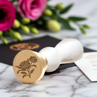 Peony Wax Seal Stamp #5172- USA Handcrafted