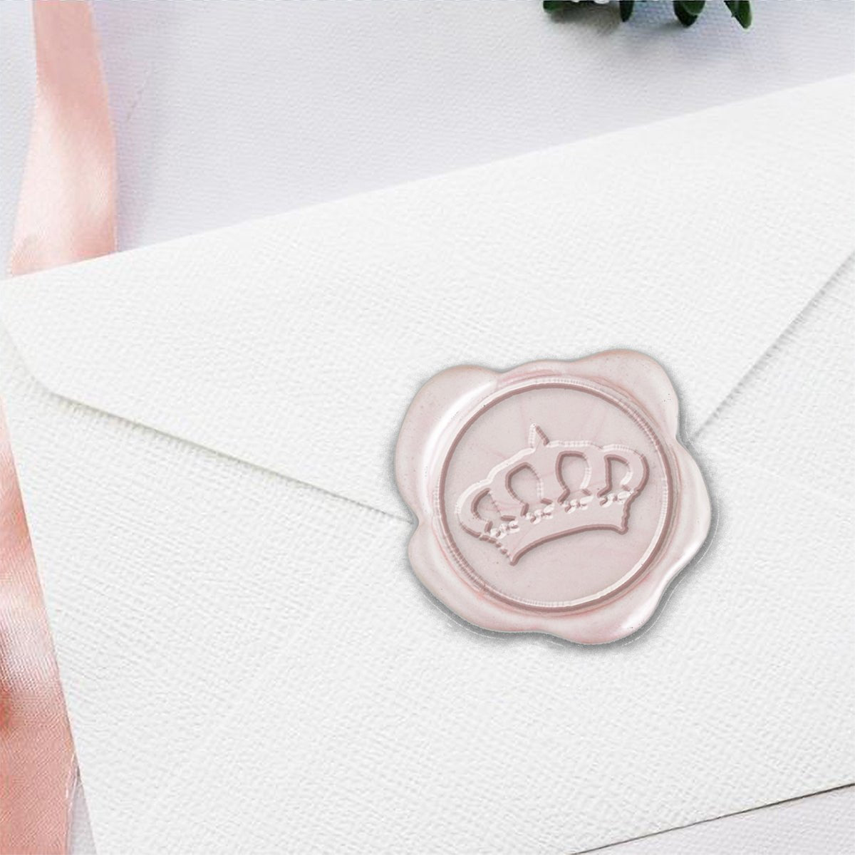 Crown Hand Pressed Adhesive Wax Seals #LS521HPNS - Nostalgic Impressions