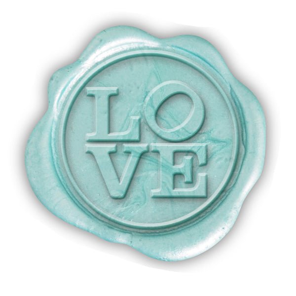 LOVE Hand Pressed Adhesive Wax Seals #LS585HPNS - Nostalgic Impressions