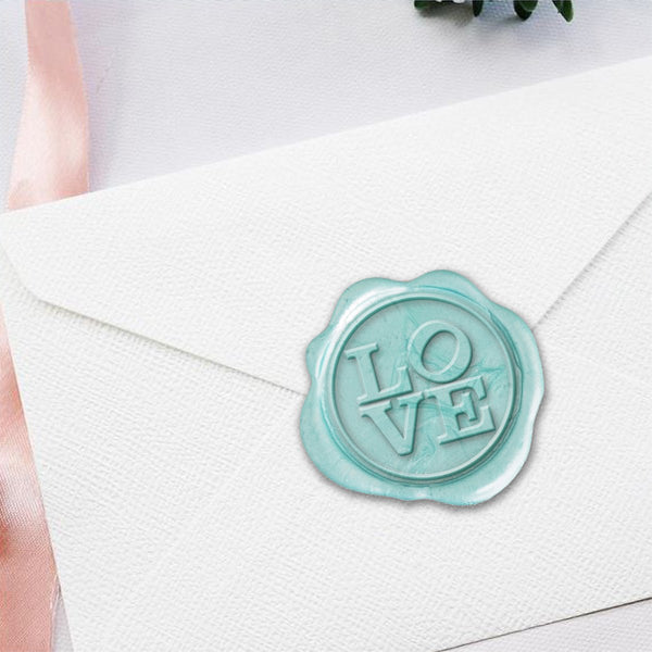 LOVE Hand Pressed Adhesive Wax Seals #LS585HPNS - Nostalgic Impressions