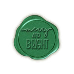 Merry and Bright Adhesive Christmas Wax Seal Stickers 8PK - Hand Pressed 1 1/4"