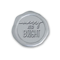 Merry and Bright Adhesive Christmas Wax Seal Stickers 8PK - Hand Pressed 1 1/4" - Nostalgic Impressions