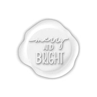 Merry and Bright Adhesive Christmas Wax Seal Stickers 8PK - Hand Pressed 1 1/4" - Nostalgic Impressions