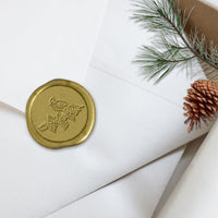 Winter Cardinal Adhesive Christmas Wax Seal Stickers 8PK - Hand Pressed 1 1/4" - Nostalgic Impressions