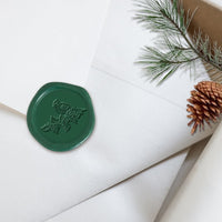 Winter Cardinal Adhesive Christmas Wax Seal Stickers 8PK - Hand Pressed 1 1/4" - Nostalgic Impressions