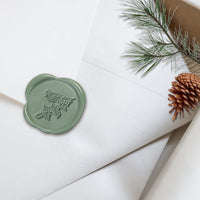 Winter Cardinal Adhesive Christmas Wax Seal Stickers 8PK - Hand Pressed 1 1/4" - Nostalgic Impressions