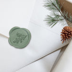 Winter Cardinal Adhesive Christmas Wax Seal Stickers 8PK - Hand Pressed 1 1/4"