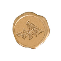 Winter Cardinal Adhesive Christmas Wax Seal Stickers 8PK - Hand Pressed 1 1/4" - Nostalgic Impressions