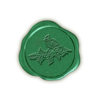 Winter Cardinal Adhesive Christmas Wax Seal Stickers 8PK - Hand Pressed 1 1/4" - Nostalgic Impressions