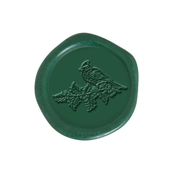 Winter Cardinal Adhesive Christmas Wax Seal Stickers 8PK - Hand Pressed 1 1/4" - Nostalgic Impressions