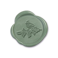 Winter Cardinal Adhesive Christmas Wax Seal Stickers 8PK - Hand Pressed 1 1/4" - Nostalgic Impressions