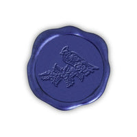 Winter Cardinal Adhesive Christmas Wax Seal Stickers 8PK - Hand Pressed 1 1/4" - Nostalgic Impressions