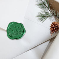 Winter Wonderland Adhesive Christmas Wax Seal Stickers 8PK - Hand Pressed 1 1/4" - Nostalgic Impressions