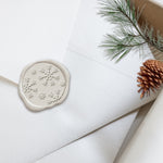 Snowflakes Adhesive Christmas Wax Seal Stickers 8PK - Hand Pressed 1 1/4"