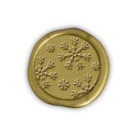 Snowflakes Adhesive Christmas Wax Seal Stickers 8PK - Hand Pressed 1 1/4" - Nostalgic Impressions