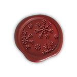 Snowflakes Adhesive Christmas Wax Seal Stickers 8PK - Hand Pressed 1 1/4"