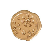 Snowflakes Adhesive Christmas Wax Seal Stickers 8PK - Hand Pressed 1 1/4" - Nostalgic Impressions