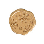 Snowflakes Adhesive Christmas Wax Seal Stickers 8PK - Hand Pressed 1 1/4"