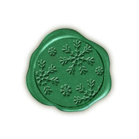 Snowflakes Adhesive Christmas Wax Seal Stickers 8PK - Hand Pressed 1 1/4" - Nostalgic Impressions