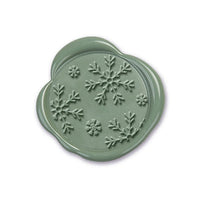 Snowflakes Adhesive Christmas Wax Seal Stickers 8PK - Hand Pressed 1 1/4" - Nostalgic Impressions