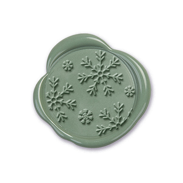 Snowflakes Adhesive Christmas Wax Seal Stickers 8PK - Hand Pressed 1 1/4"