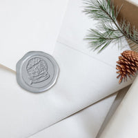 Snow Globe Adhesive Christmas Wax Seal Stickers 8PK - Hand Pressed 1 1/4" - Nostalgic Impressions