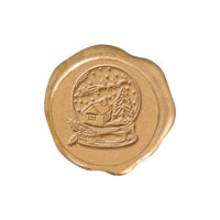 Snow Globe Adhesive Christmas Wax Seal Stickers 8PK - Hand Pressed 1 1/4" - Nostalgic Impressions