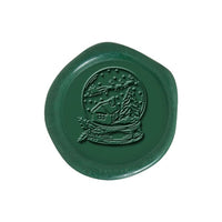 Snow Globe Adhesive Christmas Wax Seal Stickers 8PK - Hand Pressed 1 1/4" - Nostalgic Impressions