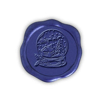 Snow Globe Adhesive Christmas Wax Seal Stickers 8PK - Hand Pressed 1 1/4" - Nostalgic Impressions