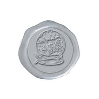Snow Globe Adhesive Christmas Wax Seal Stickers 8PK - Hand Pressed 1 1/4" - Nostalgic Impressions