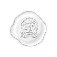 Snow Globe Adhesive Christmas Wax Seal Stickers 8PK - Hand Pressed 1 1/4" - Nostalgic Impressions