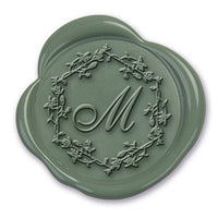 Romantica Initial Adhesive Wax Seals #7030 Bundle with Stamp - Nostalgic Impressions