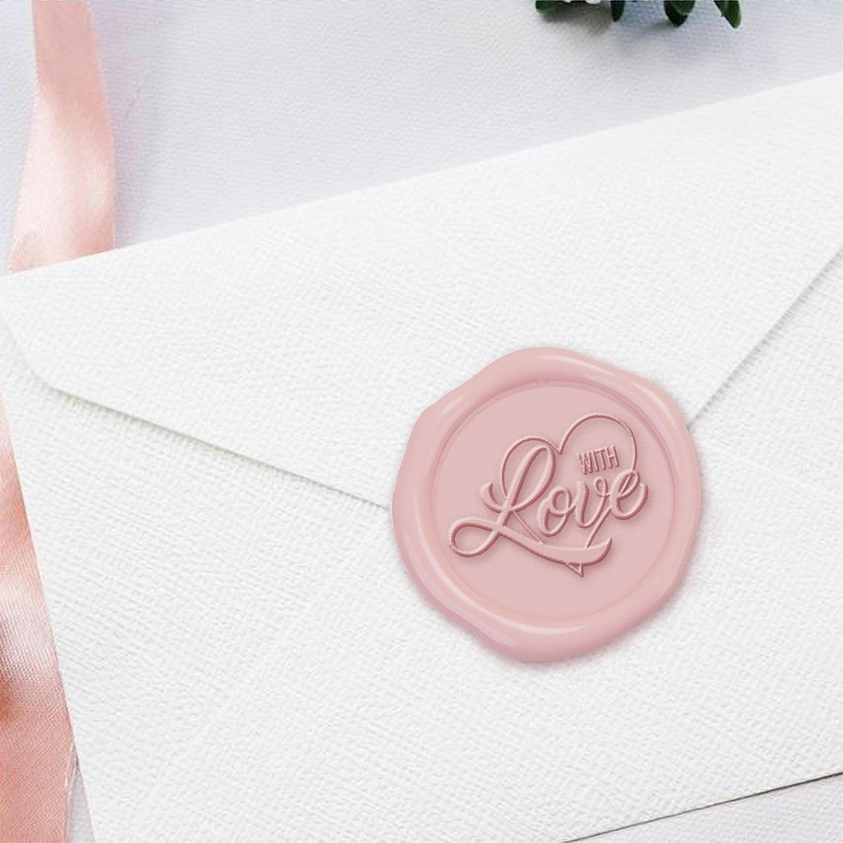 With Love Hand Pressed Adhesive Wax Seals #7520PNS - Nostalgic Impressions