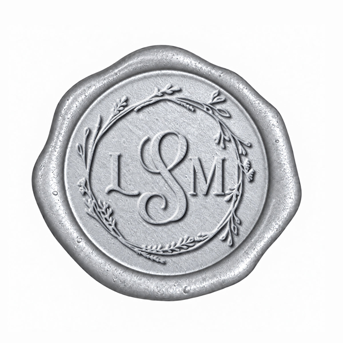 Arya Wedding Monogram Adhesive Wax Seals #7841 bundle with stamp