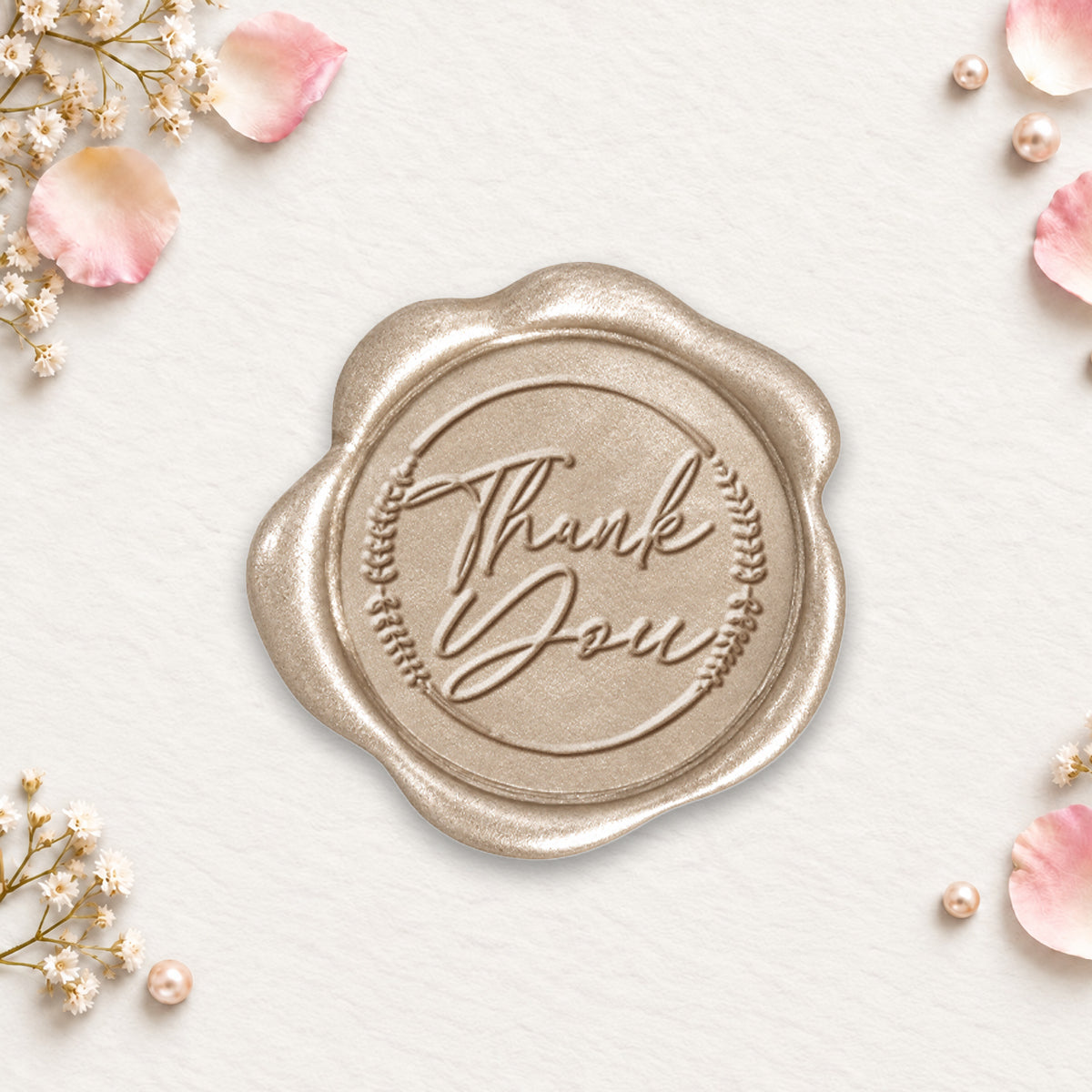 Thank You Hand Pressed Adhesive Wax Seals #7883PNS