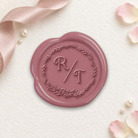 Daphne Wedding Monogram Adhesive Wax Seals #7965 Bundle with Stamp
